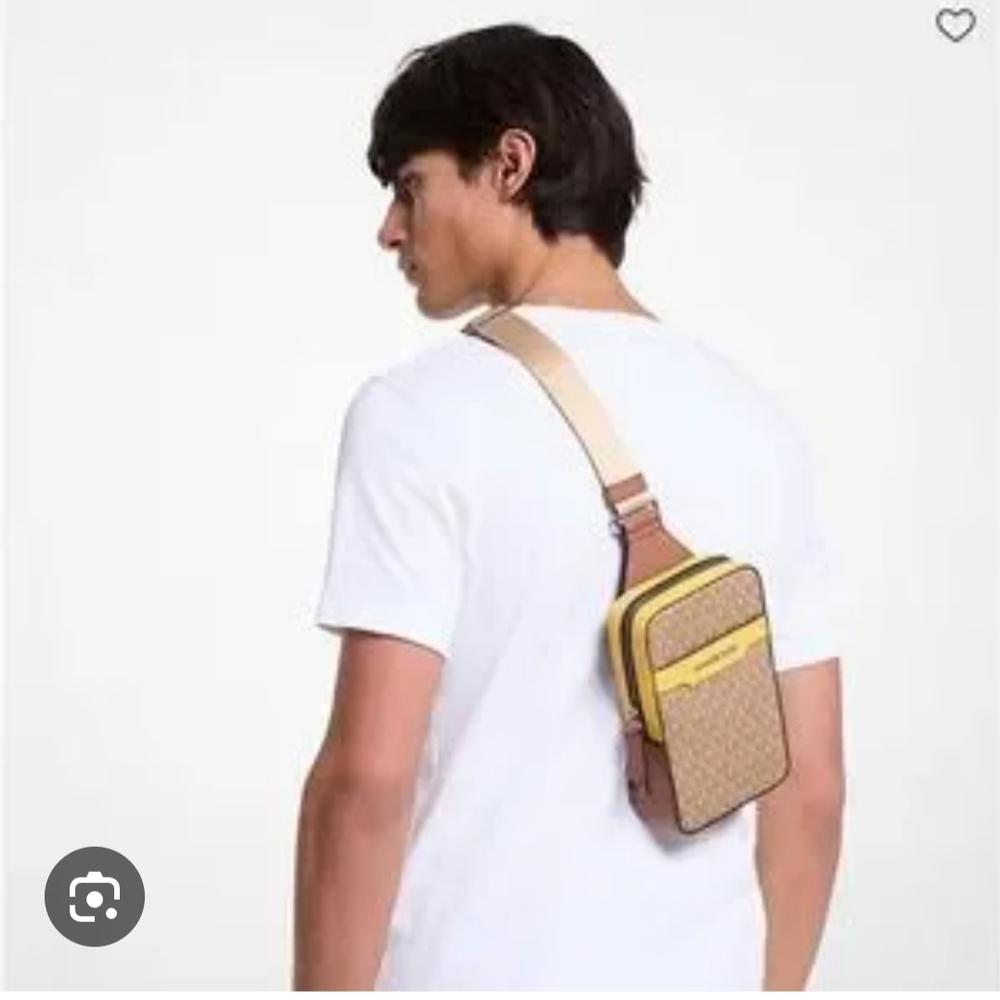 Michael Kors New In Duster Bag Cooper Sling In Daisy Yellow
